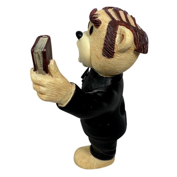 Bad Taste Bears Battle of the Planet Figurine 4" Black Tan Priest Bible Book - Picture 4 of 7